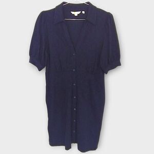 Boden Navy Button-Up Dress